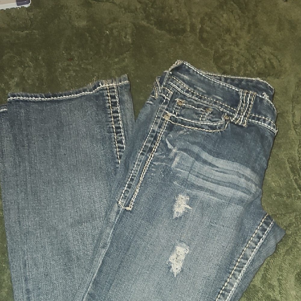 Classic Blue Distressed Jeans